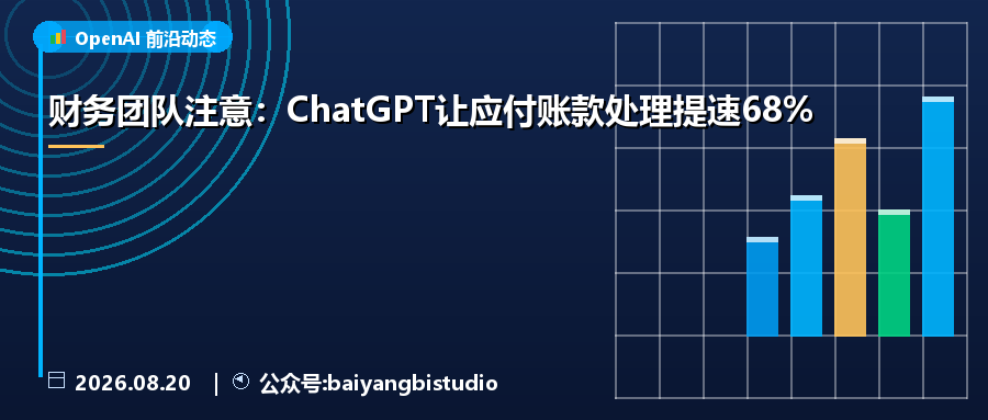 财务团队注意:ChatGPT让应付账款处理提速68%