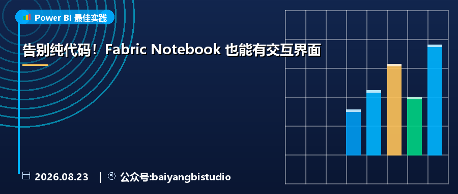 告别纯代码!Fabric Notebook 也能有交互界面